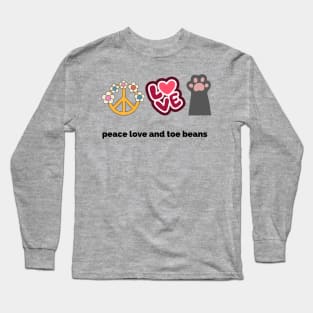 Peace love and toe beans Long Sleeve T-Shirt